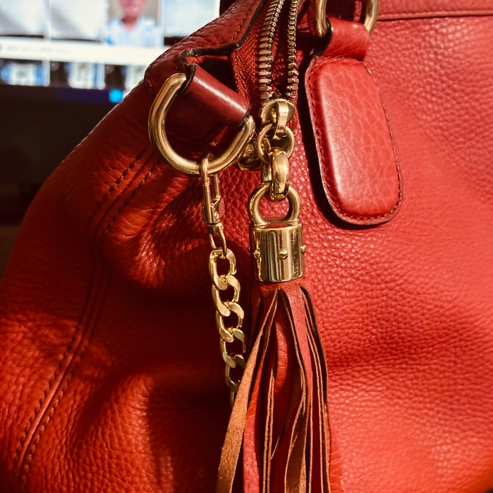 🔥🔥Gucci Red Leather Soho Shoulder Bag/ Crossed Body/ Handbag🔥🔥 - Picture 14 of 14